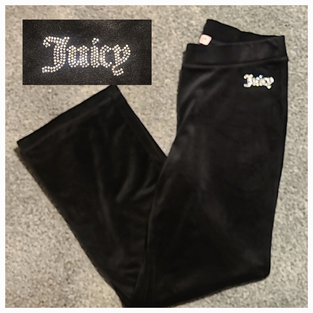 Juicy Couture Black Velour Lounge Pants